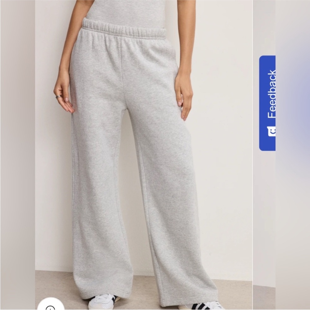 Good American Light Gray Track Pants